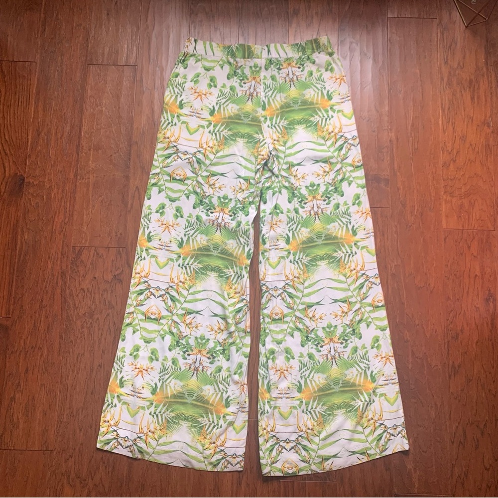 ISO Dalia Collection Mirrored Tropics Flowy Wide Leg Pant - Size 8 - Picture 3 of 11
